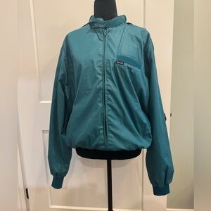 Women’s vintage Repage light weight jacket XL full zip teal shoulder snaps